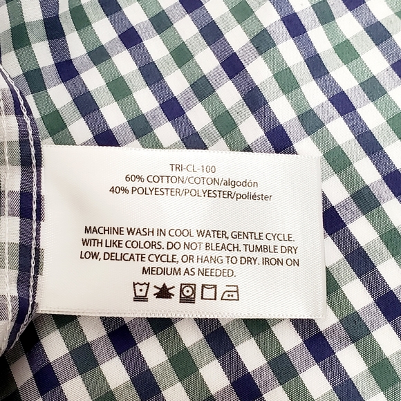 Haggar Men's Easy Care Plaid Short Sleeve Shirt - Picture 7 of 8